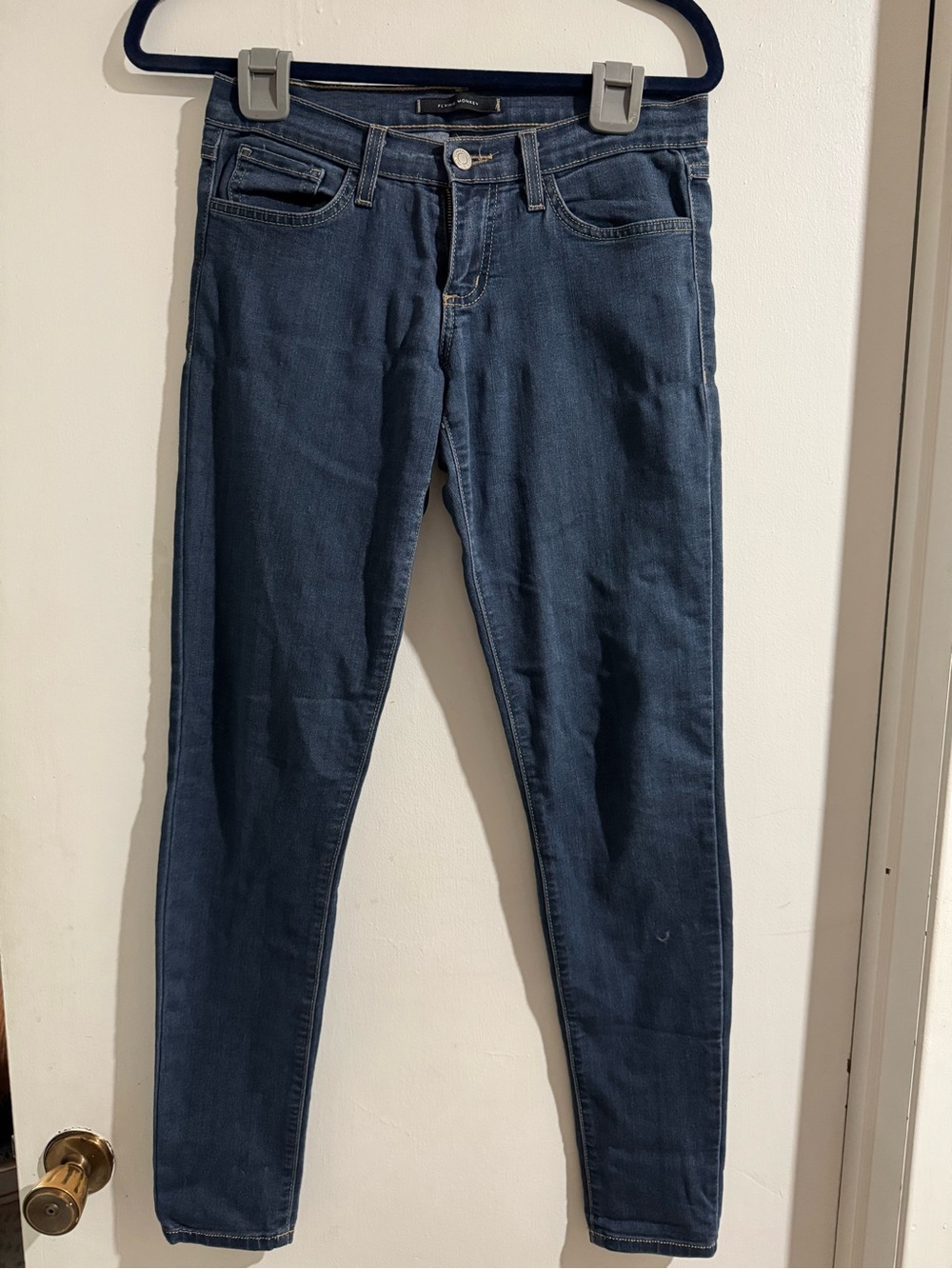 Flying Monkey Dark Wash Skinny Jeans Size 27 Mid Rise Made in USA